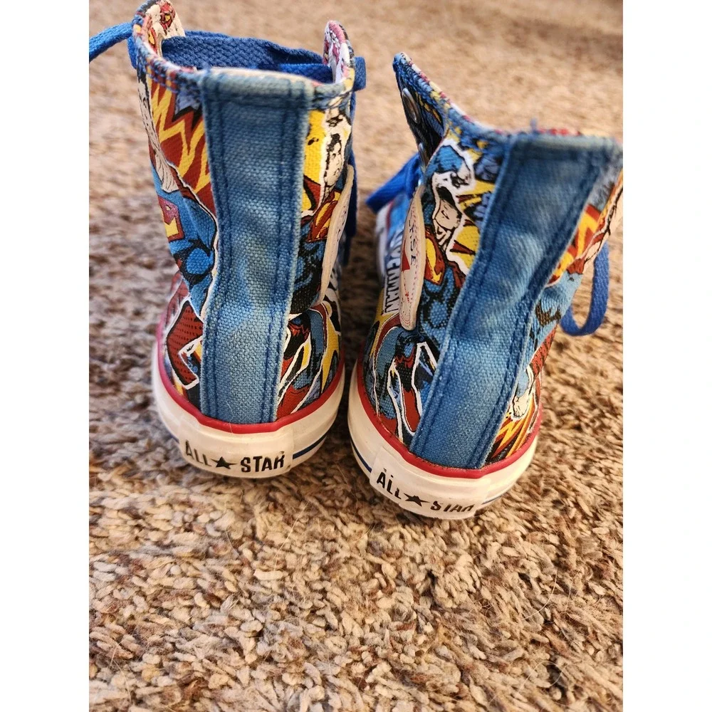 Converse Chuck Taylor Superman Man of Steel DC Comics High Top Youth Size 13